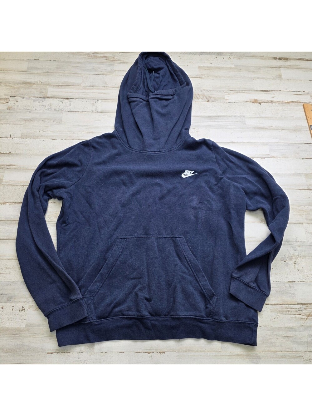 Nike Sportswear Essential Cowl Neck Fleece Hoodie Navy Blue Sweatshirt XL